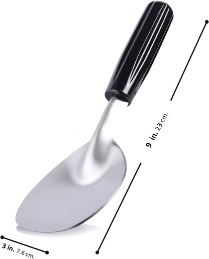 Heavy Duty Ice Cream Spade Scoop with Non-Slip Handle - Stainless Steel Ice Cream Spoon Paddle Perfect for Scooping and Serving Hard Frozen Treats