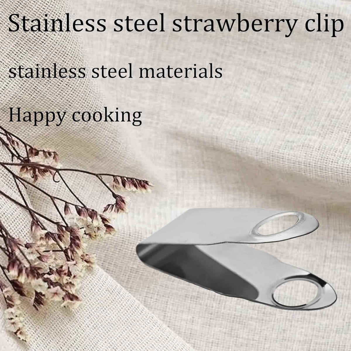 Stainless Steel Strawberry Huller, Fruit Stem Remover Tool for Strawberry, Cherry Tomato, and Small Fruits
