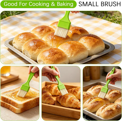 8 Pcs Pastry Brush - Cooking Grease Brush, Food Brushes For Baking/Grilling/Spreading Marinades/Butter/Sauces/Eggs, Durable Kitchen Culinary Utensil