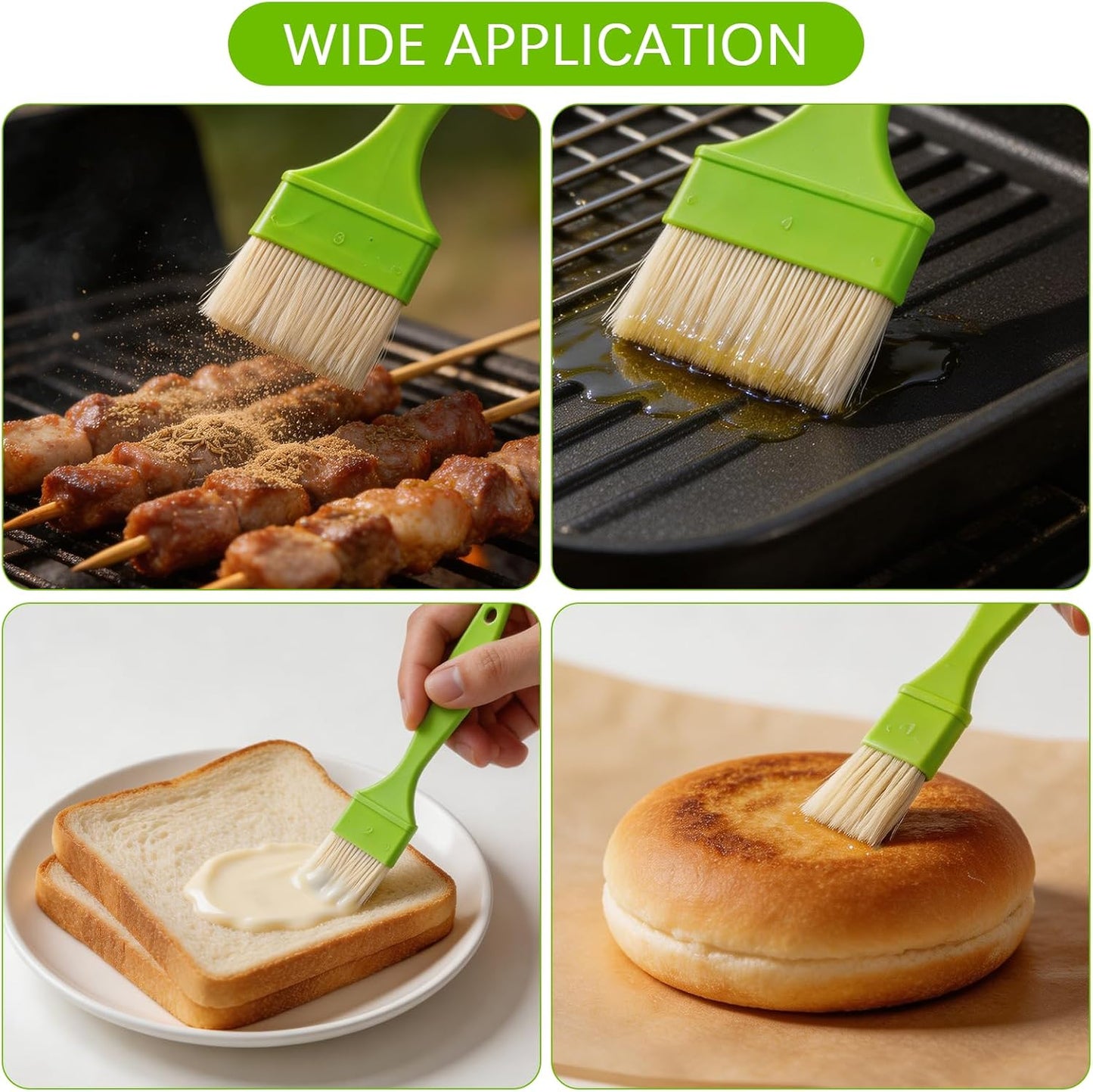 8 Pcs Pastry Brush - Cooking Grease Brush, Food Brushes For Baking/Grilling/Spreading Marinades/Butter/Sauces/Eggs, Durable Kitchen Culinary Utensil