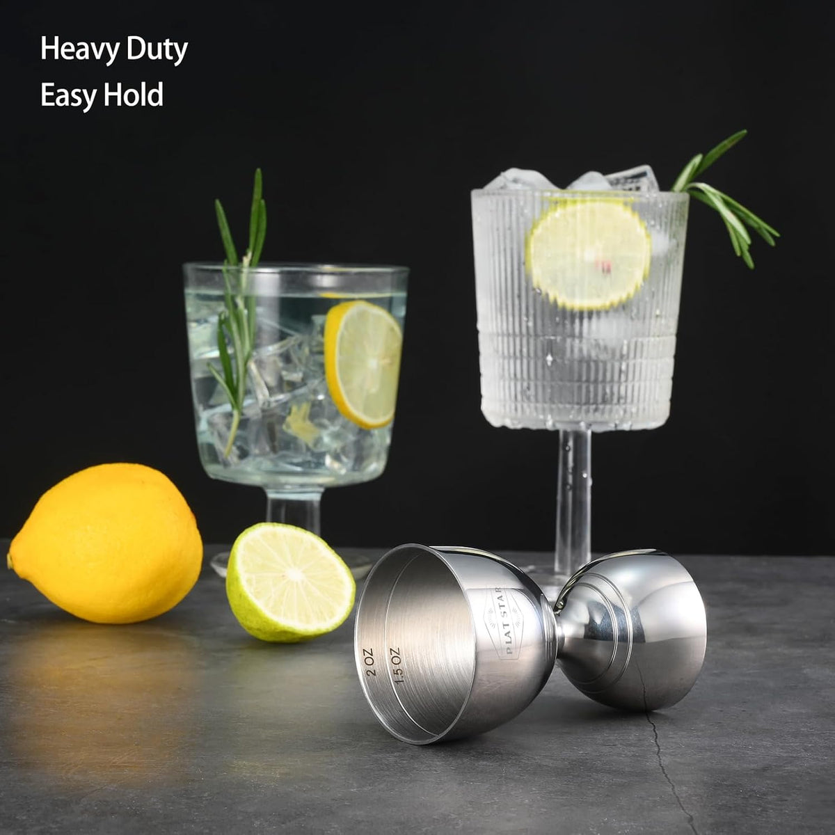Cocktail Measuring Jigger, Shot Measure Double Jigger with Measurements inside, Bar Jigger Liquor Alcohol Measuring, Bell Jigger for Bartending, 2 oz 1 oz Bartender Jigger Stainless Steel