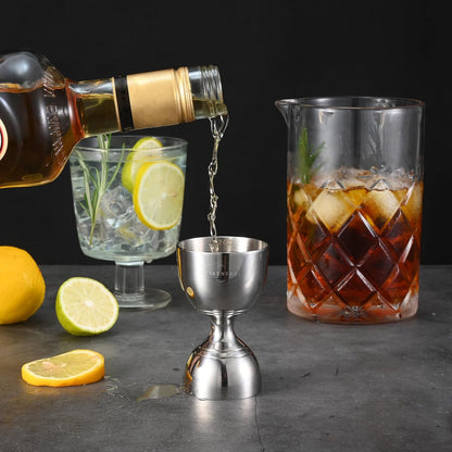 Cocktail Measuring Jigger, Shot Measure Double Jigger with Measurements inside, Bar Jigger Liquor Alcohol Measuring, Bell Jigger for Bartending, 2 oz 1 oz Bartender Jigger Stainless Steel