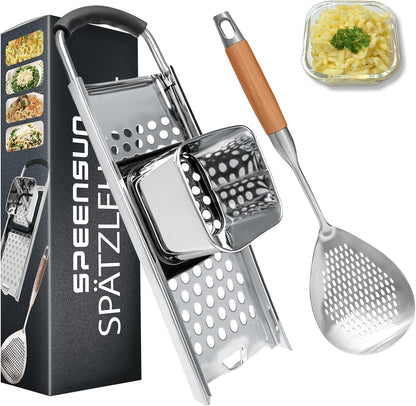 Stainless Steel Spaetzle Maker & Strainer Set for 30CM Pots