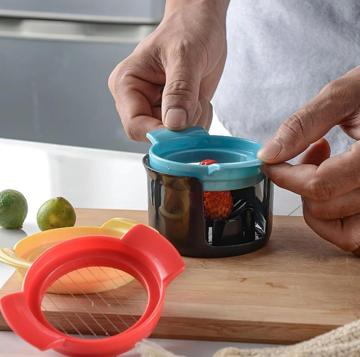 Egg Slicer, 3-In-1 Stainless Wire Egg Slicer Practical and Sturdy | Suitable for Hard Boiled Eggs, Soft Fruit, Cutting out Regular and Beautiful Shapes