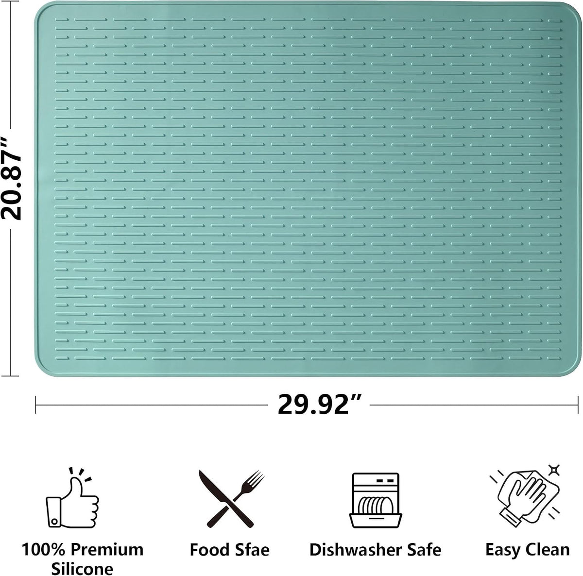 Stove Top Cover for Electric Stove- Range Covers for Electric Stove,Silicone XXL Dish Drying Mat, Glass Cooktop Covers, Flat RV Range top Mats (Black, 28"x20")
