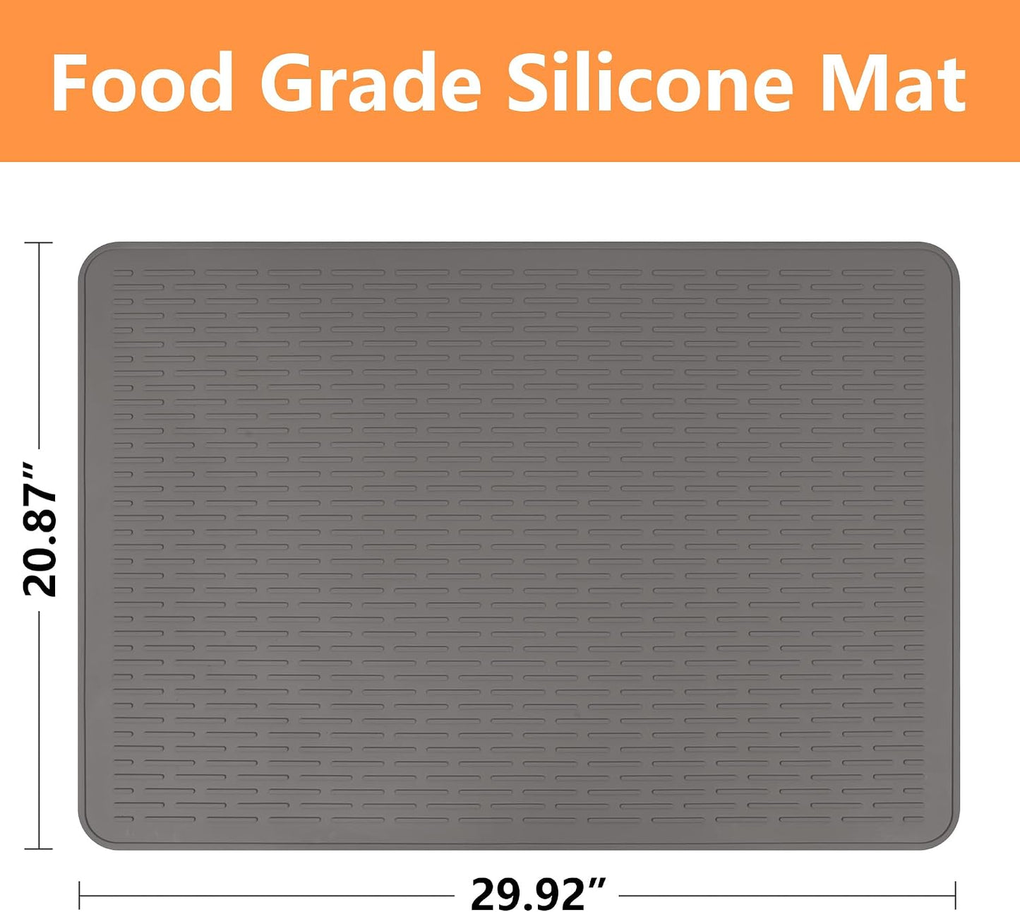 Stove Top Cover for Electric Stove- Range Covers for Electric Stove,Silicone XXL Dish Drying Mat, Glass Cooktop Covers, Flat RV Range top Mats (Black, 28"x20")