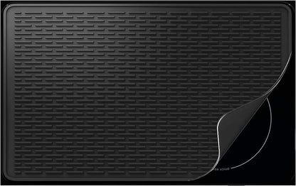 Stove Top Cover for Electric Stove- Range Covers for Electric Stove,Silicone XXL Dish Drying Mat, Glass Cooktop Covers, Flat RV Range top Mats (Black, 28"x20")