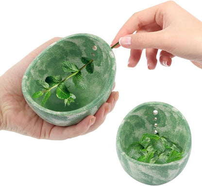 Ceramic Herb Stripper, Handmade Bowl w/ 4 Round Holes for Leaf/Root Removal