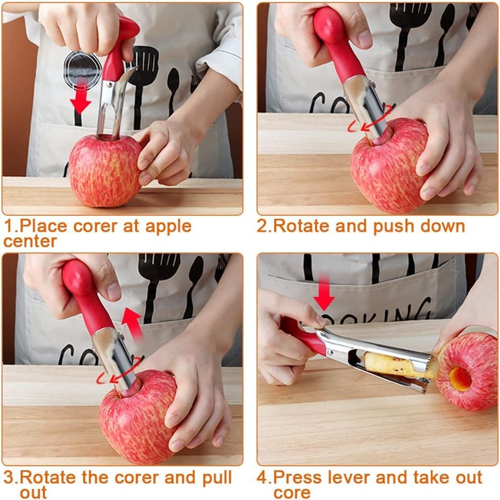 Electric Potato Peeler Automatic Potato Peeler Machine, Electric Peeler Fruits and Vegetables, Apple Peeling Machine for Kitchen [1 Adapter 2 Extra Blades] with Apple Corer (Black-C)