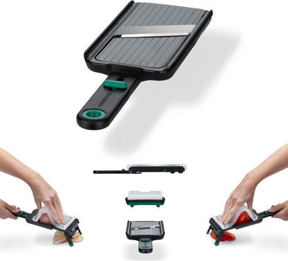 Nocutu Adjustable Handheld Mandoline Slicer with Finger Guard