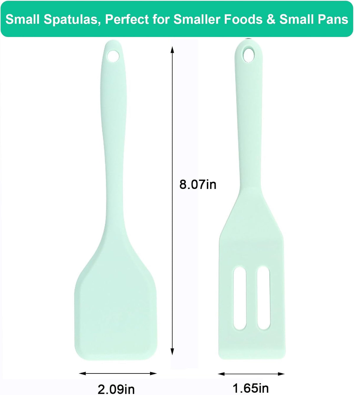 Small Silicone Spatula Set, Mini Spatulas for Baking, Cooking, Serving
