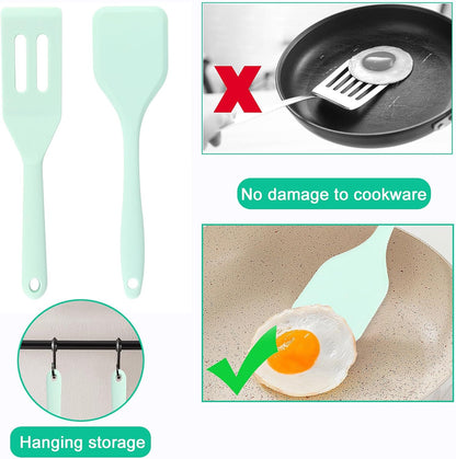 Small Silicone Spatula Set, Mini Spatulas for Baking, Cooking, Serving