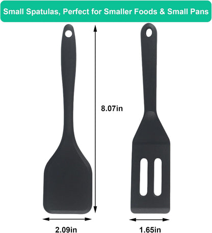 Small Silicone Spatula Set, Mini Spatulas for Baking, Cooking, Serving