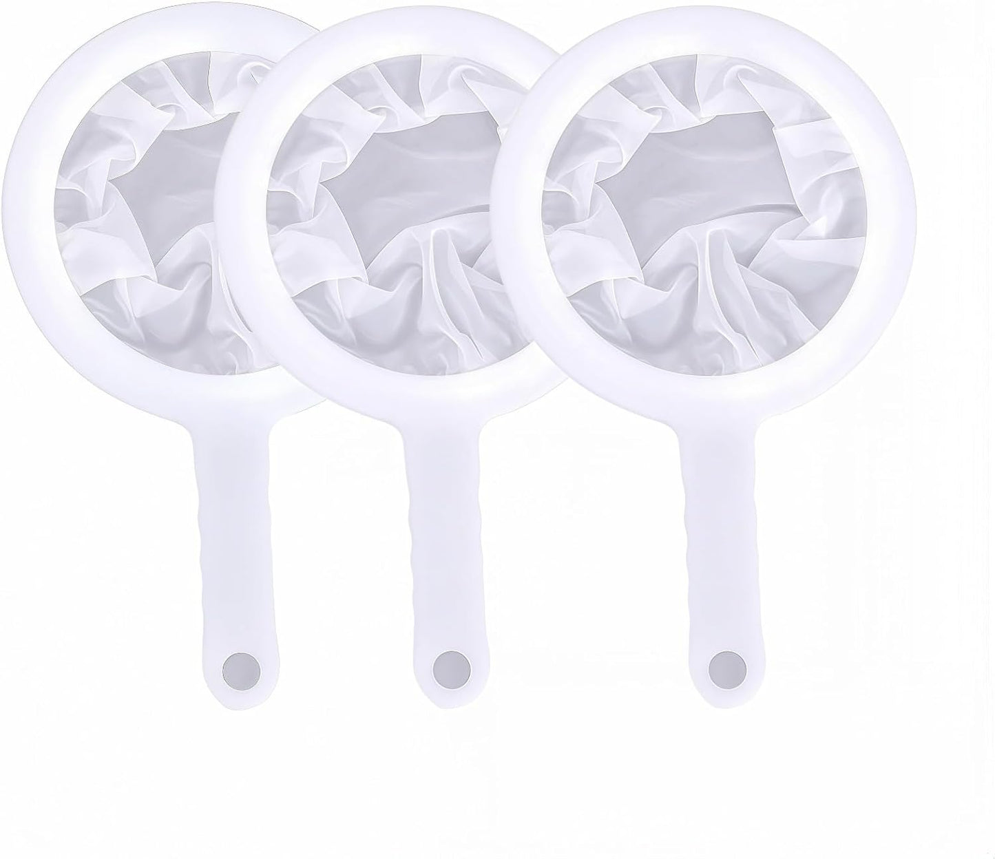 High Density Ultra-Fine Nylon Mesh Strainer Set - 3 in 1 (100/200/400 Micron) -Nylon Mesh, 100/200/400 Mesh for Coffee, Honey, Wine,Milk, Juice - Food Grade w/Non-Slip Handle & Hang Hole