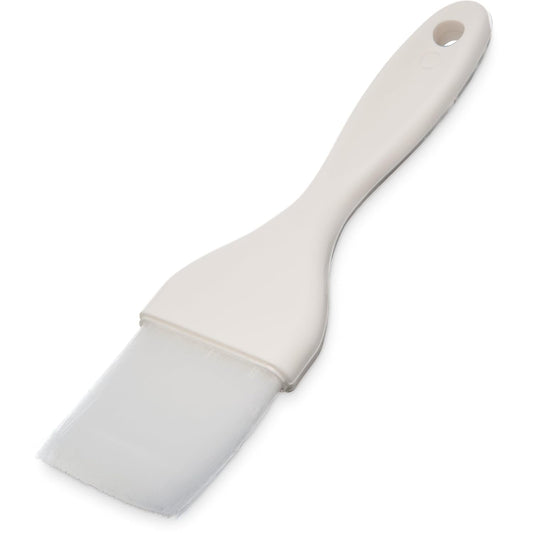 40391-02 7.50" Length, Bristle 2" Width x 2" Trim, White Color, Plastic Handle Galaxy Pastry Brush with Nylon Bristles