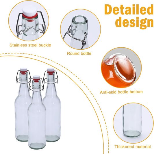 Salad Dressing Container Glass,3Pack Leakproof Salad Jar with Lid and Tags, Homemade Dressing Shaker Bottle for Meal Prep, Portable Glass Shaker Bottle for Lunch or Travel, 17 Ounce Capacity