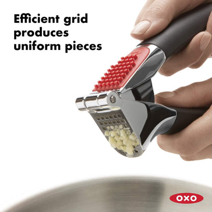 Good Grips Hand-Held Mandoline Slicer & Good Grips Soft-Handled Garlic Press, Black, One Size