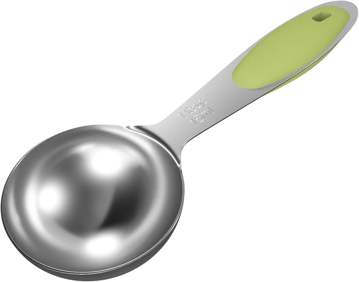 2PCS 1Tbsp(15ml, 1/2oz) Measuring Spoon, Stainless Steel Measure Scoop
