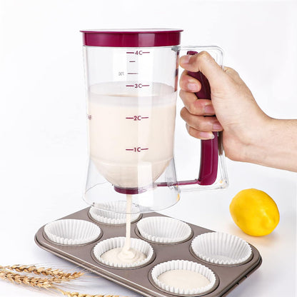 Pancake Batter Dispenser Cupcake Cookie Waffles Cakes Muffin Crepes Batter Separator Cup Measuring Baking Tools