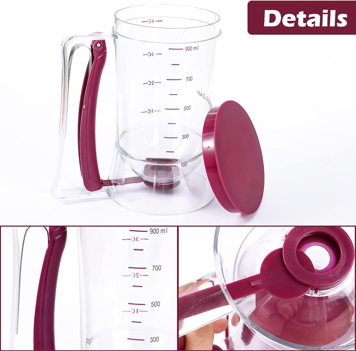 Pancake Batter Dispenser Cupcake Cookie Waffles Cakes Muffin Crepes Batter Separator Cup Measuring Baking Tools