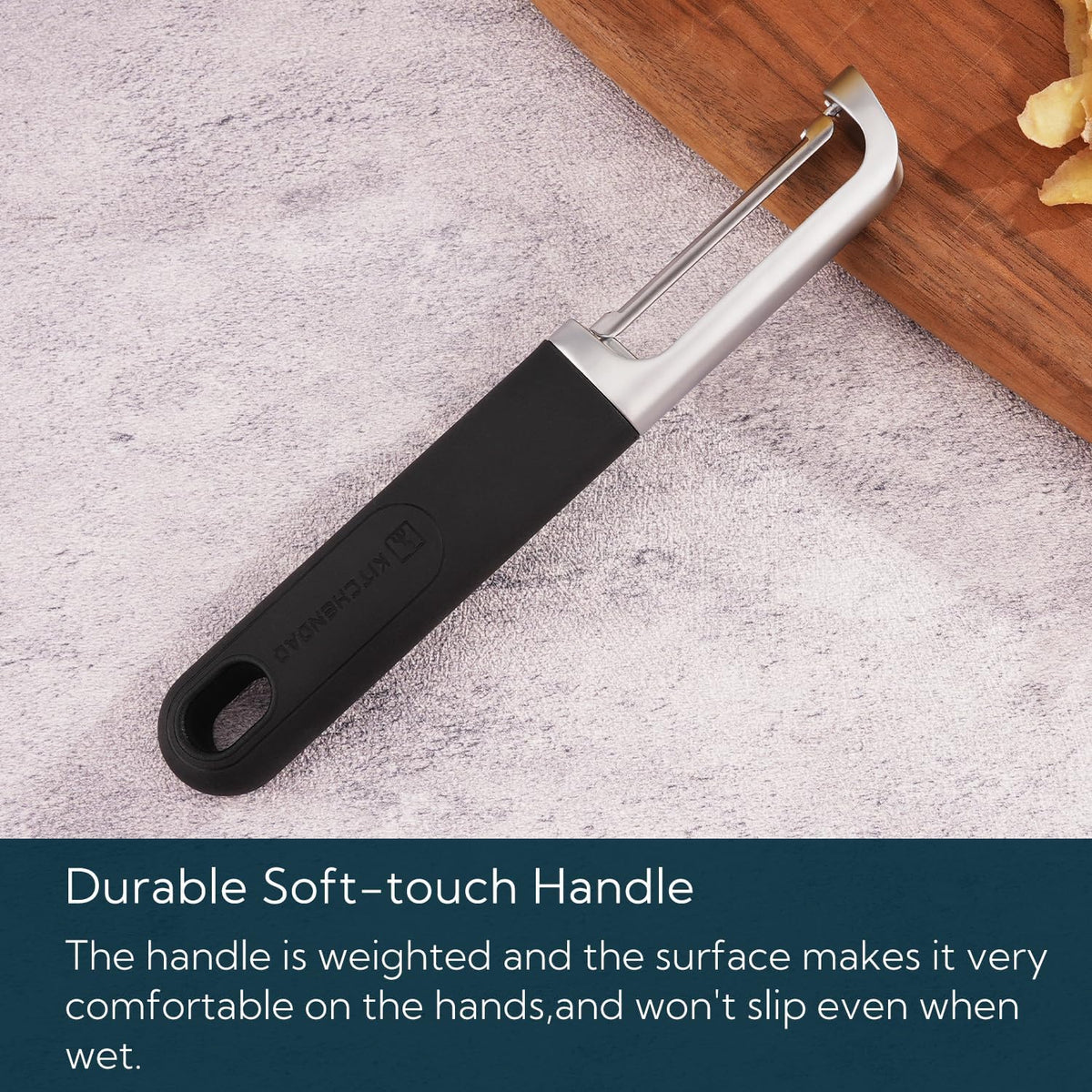 Swivel Vegetable Potato Peeler for Kitchen, Japanese Stainless Steel Sharp Blade, Heavy Duty Die-cast Construction, Built-in Eye Remover, Soft-touch Handle, Dishwasher Safe, Green