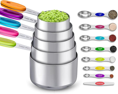 13-Piece Measuring Cups and Magnetic Spoons Set