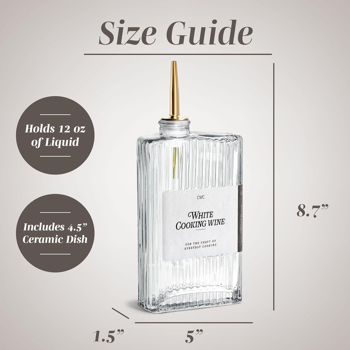 Olive Oil Dispenser Bottle - 2 Pk Glass Oil Dispenser for Kitchen - Condiment, Coffee Syrup & Vinegar Dispenser, Olive Oil Cruet, Includes 4 Auto Pourer Spouts