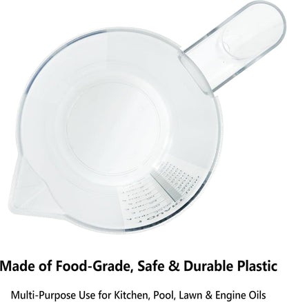 16 oz (2 Cup) Liquid Measuring Cup, Food-Grade Plastic Measuring Cup with Laser-Etched Markings, Clear Single Measuring Cup