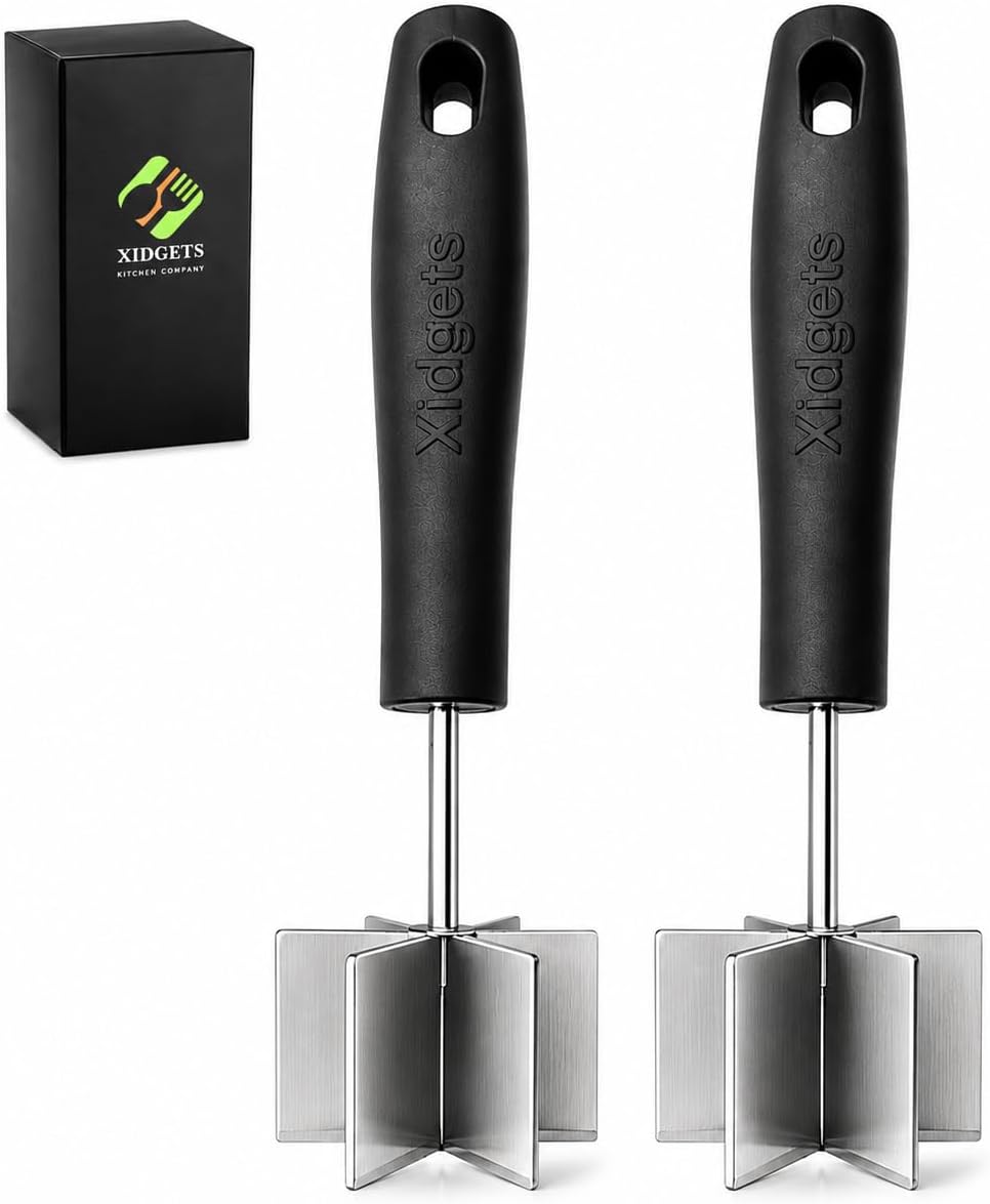 Mini Stainless Steel Meat Chopper & Masher, Dishwasher Safe