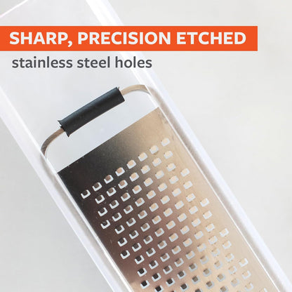 Catch-All Grater and Zester with Food Catcher, Dishwasher Safe