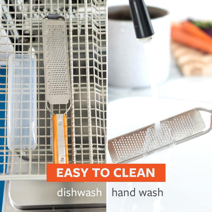 Catch-All Grater and Zester with Food Catcher, Dishwasher Safe