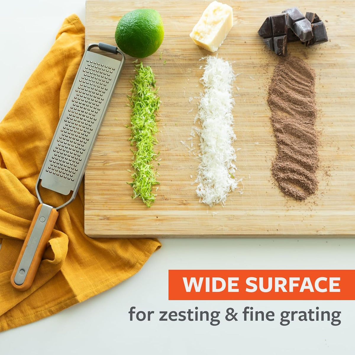 Catch-All Grater and Zester with Food Catcher, Dishwasher Safe