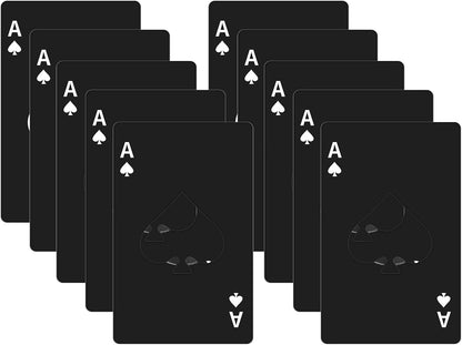 10Pcs Ace of Spades Bottle Openers,Poker Card Bottle Openers,party favors