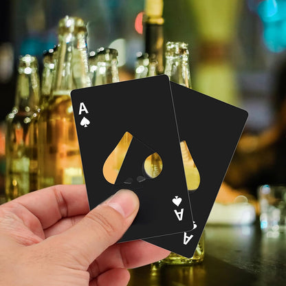 10Pcs Ace of Spades Bottle Openers,Poker Card Bottle Openers,party favors