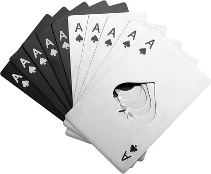 10Pcs Ace of Spades Bottle Openers,Poker Card Bottle Openers,party favors