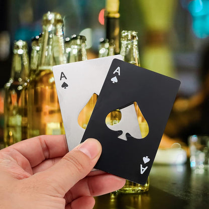 10Pcs Ace of Spades Bottle Openers,Poker Card Bottle Openers,party favors
