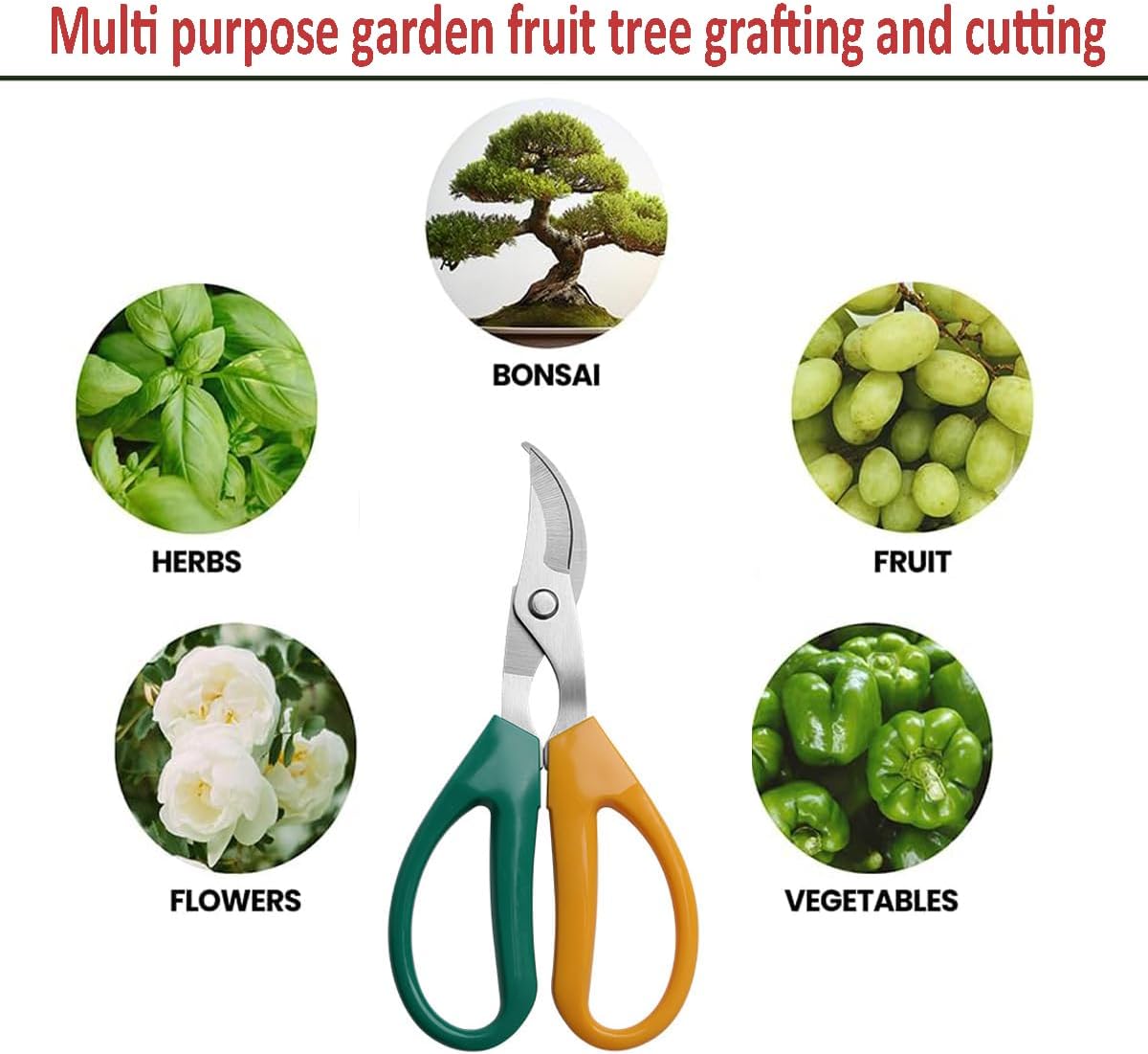 Garden Scissors Stainless Steel Garden Bonsai Pruning Shears (Modern)