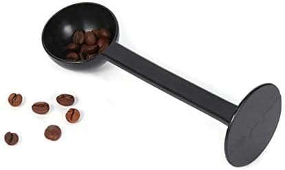 2 In 1 Measurement Coffee Bean Spoon Tamping Coffee Measuring Spoon Espresso Machine Powder Spoon Coffee Kitchen Tool, Black, 001, 15.5x5x5cm