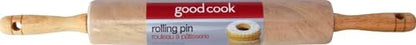 GoodCook Classic Wooden Rolling Pin with Easy Roll Bearings