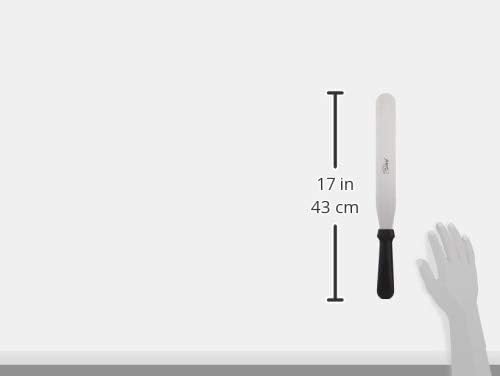 Ateco Ultra Straight Spatula with 6 by 1.5-Inch Stainless Steel Blade, Plastic Handle, Dishwasher Safe, Silver