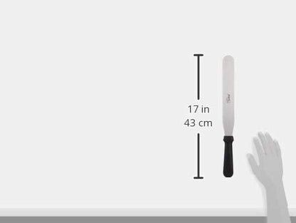 Ateco Ultra Straight Spatula with 6 by 1.5-Inch Stainless Steel Blade, Plastic Handle, Dishwasher Safe, Silver