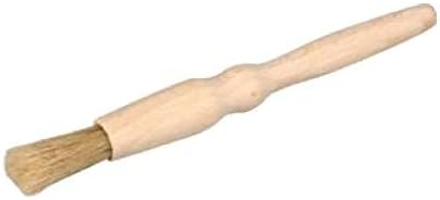 Tredoni 1.4" Flat Wooden Pastry Baking Brush Natural Bristles - Dusting Flour, Glazing & Basting Dough, Batter Egg/Oil Spreading Brush 3.5cm (Flat)