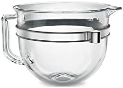 KitchenAid 5 Quart Tilt-Head Glass Bowl with Measurement Markings & Lid - KSM5GB