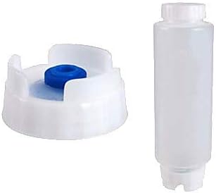 FIFO Squeeze Bottle Refillable 12 oz | Blue Tip Large Valve Dispenser for Thick Condiments, Sauces, Batter and Dressing | Self Sealing No Drip No Hassle | (3 Pack)