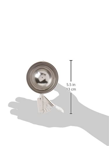 Winco ICOP-6 Ice Cream Disher with White Handle, Size 6, 5.5 ounces, Stainless Steel