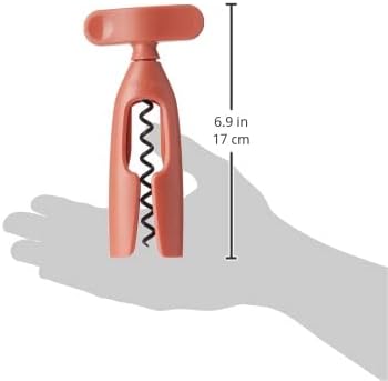 Brabantia Tasty+ Wine Bottle Opener Corkscrew (Dark Gray) Easy To Use, Safe Enclosed Spiral, Extra Large Turning Handle