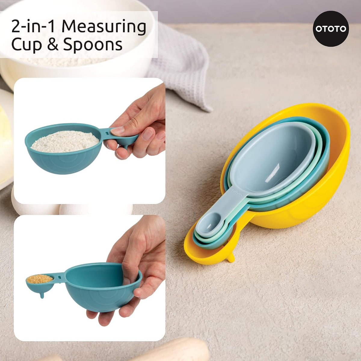 Measuring Spoons Set - Teaspoons for Dry & Liquid Ingredients, BPA-free & Dishwasher Safe, Funny Gifts, Baking Accessories, Unique Kitchen Gadgets (Shelly)