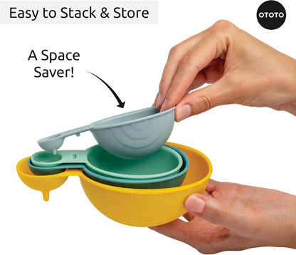 Measuring Spoons Set - Teaspoons for Dry & Liquid Ingredients, BPA-free & Dishwasher Safe, Funny Gifts, Baking Accessories, Unique Kitchen Gadgets (Shelly)