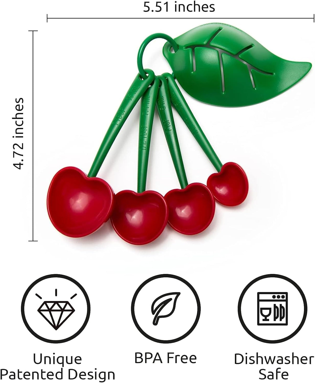 Measuring Spoons Set - Teaspoons for Dry & Liquid Ingredients, BPA-free & Dishwasher Safe, Funny Gifts, Baking Accessories, Unique Kitchen Gadgets (Shelly)