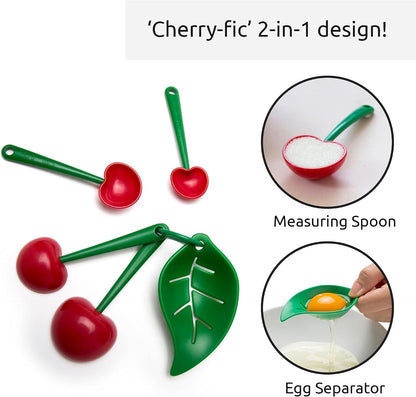 Measuring Spoons Set - Teaspoons for Dry & Liquid Ingredients, BPA-free & Dishwasher Safe, Funny Gifts, Baking Accessories, Unique Kitchen Gadgets (Shelly)